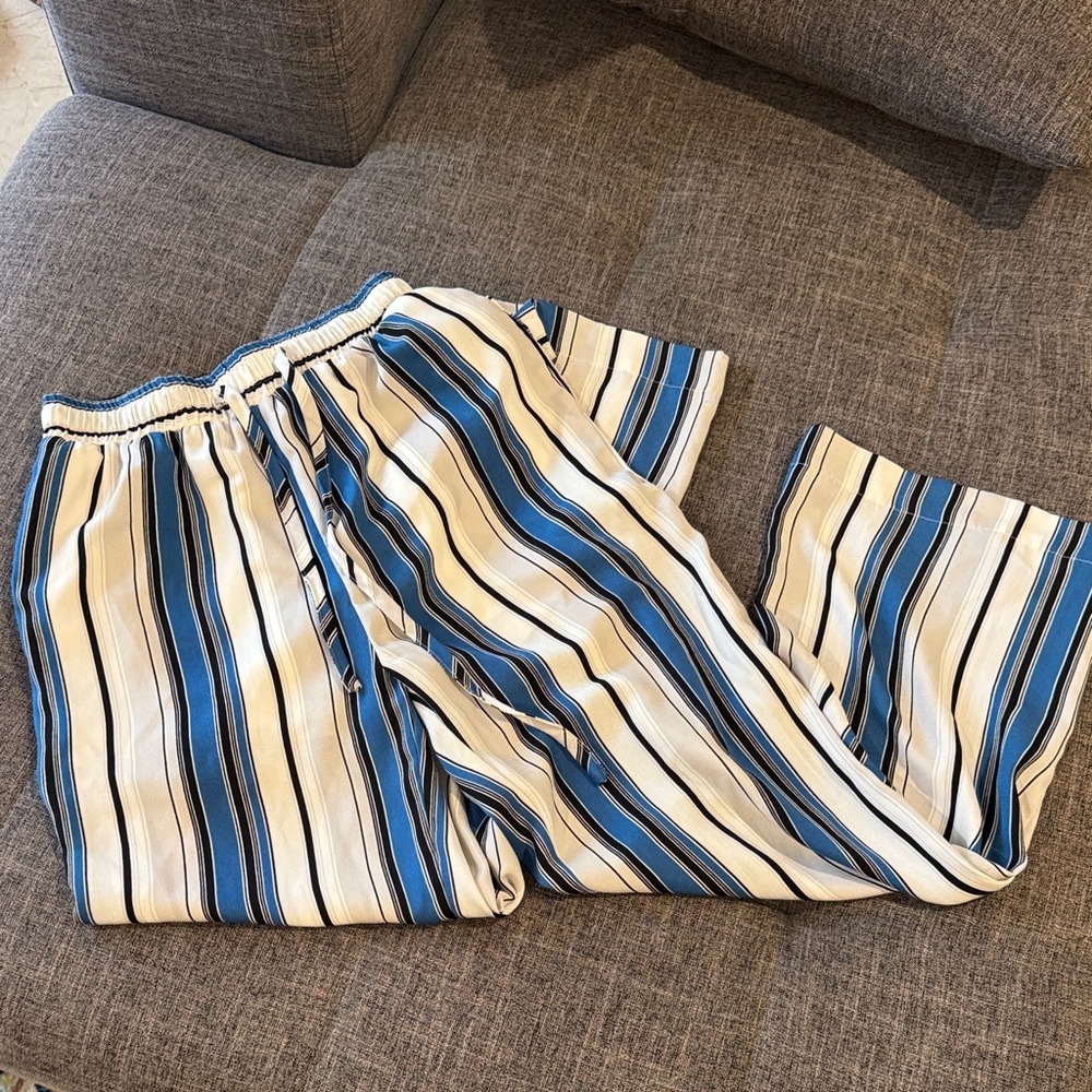 William B. Blue and White Striped Lined Women’s Pants- Size Small